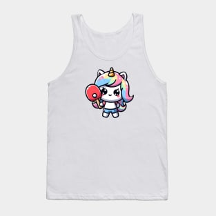 Table Tennis Unicorn Olympics 🏓🦄 - Smashing Cuteness! Tank Top